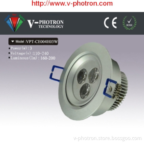 Long Operating Life and High Power 3W LED Ceiling Light
